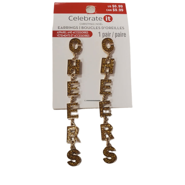 Earrings CHEERS Celebrate It Christmas