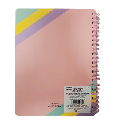 Creatology Lined Notebook 6x8in be a kind human 80-pc