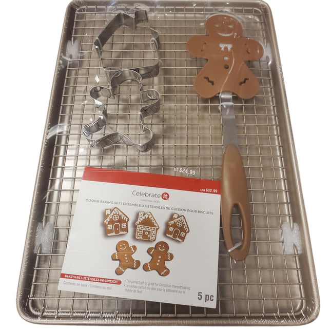 Non-Stick Celebrate Cookie Baking Sheet Set, 5pc 15.5 X 10.5 in
