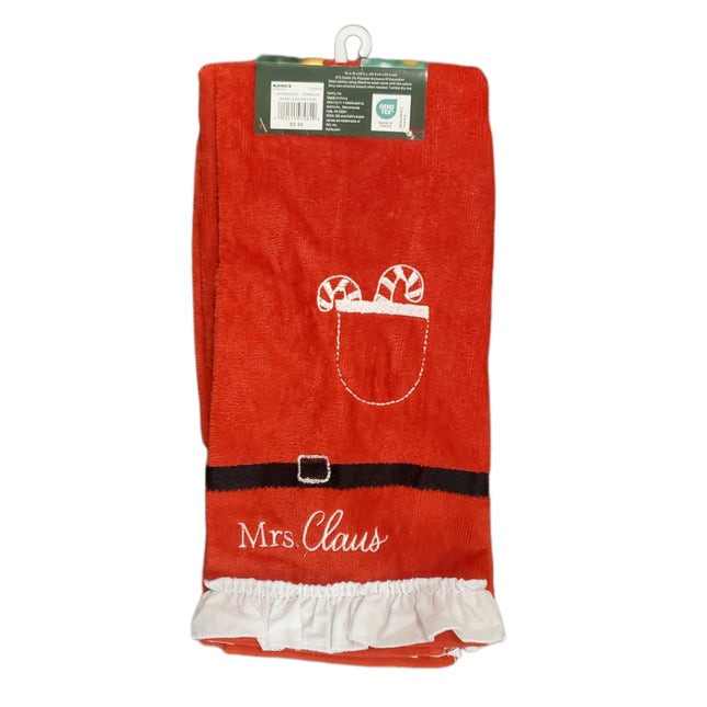 Mr. & Mrs. Claus Quality Hand Towels, Set of 2, st. nicholas square