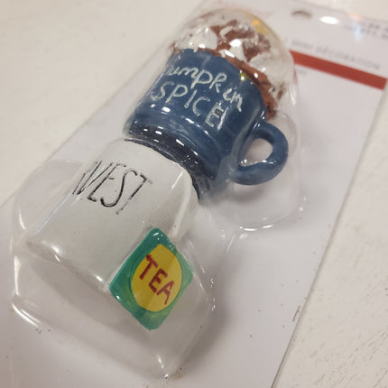 Ashland Fall Mini Decoration Mugs 2-pc Pumpkin Spice & Harvest Tea