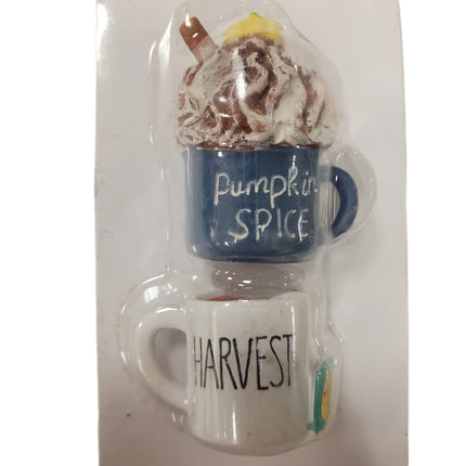 Ashland Fall Mini Decoration Mugs 2-pc Pumpkin Spice & Harvest Tea