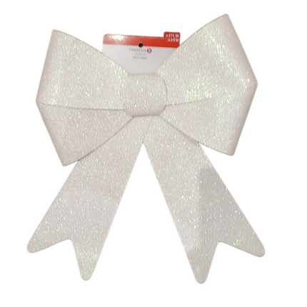 Black White Buffalo Plaid Christmas Bow 11" x 22"