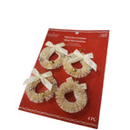 4-pc Wreaths Flocked