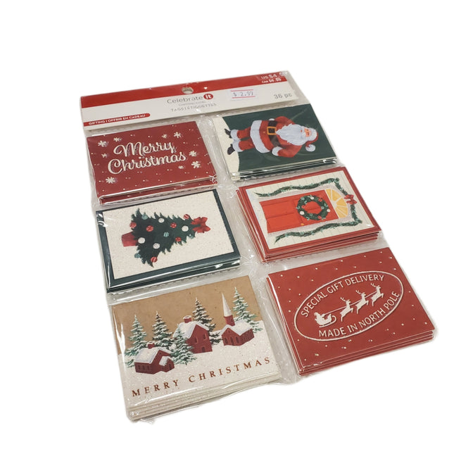36-pc Assorted Christmas Gift Tags Set