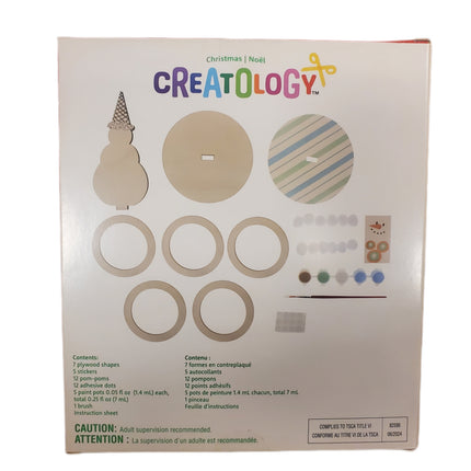 Creatology Snowman Ring Toss Kit Wood Shapes Christmas