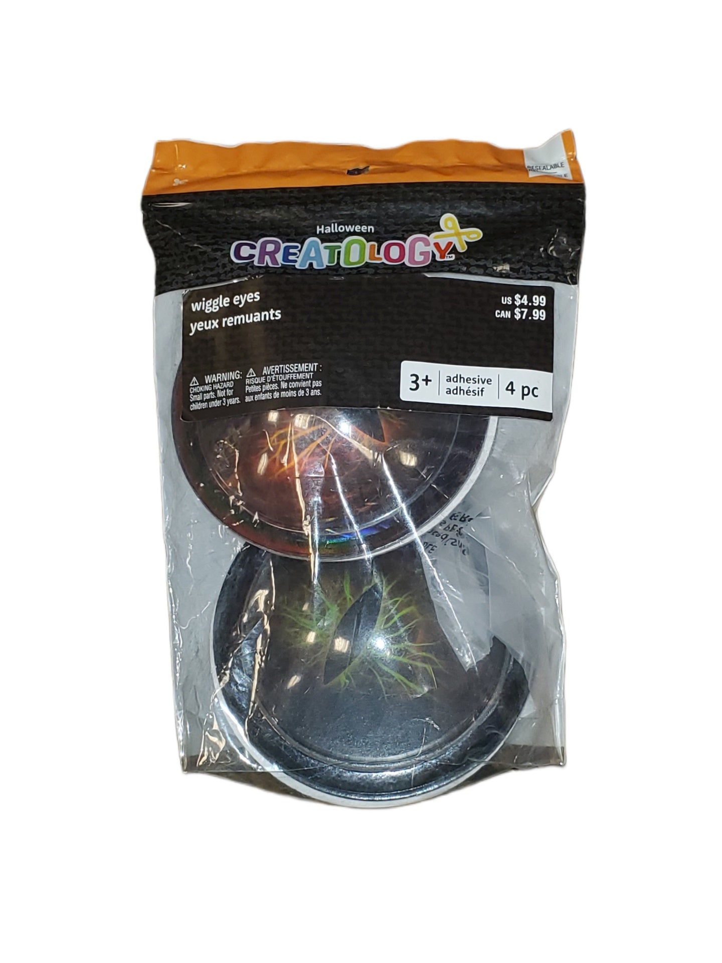 CREATOLOGY HALLOWEEN WIGGLE EYES  4 inch 4 PACK