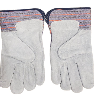 WORK GLOVES MENS LARGE 3 PAIR PROJECT SOURCE Leather Palm Safety Split Cowhide, Welding Cuff