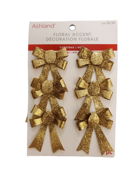 Ashland, Christmas Floral Accent Bowes 6 pc