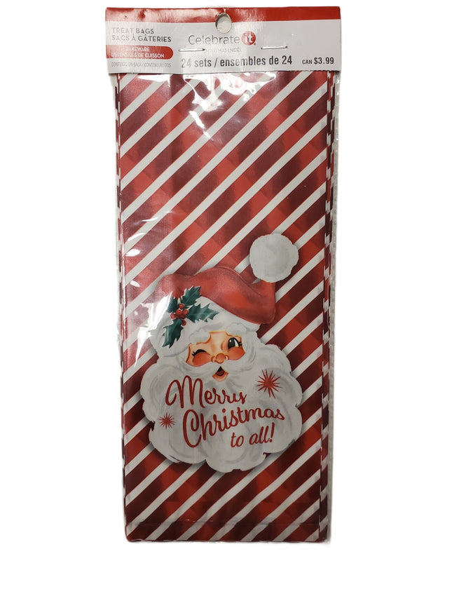 Merry Christmas Treat Bags, 24 Sets - Celebrate It