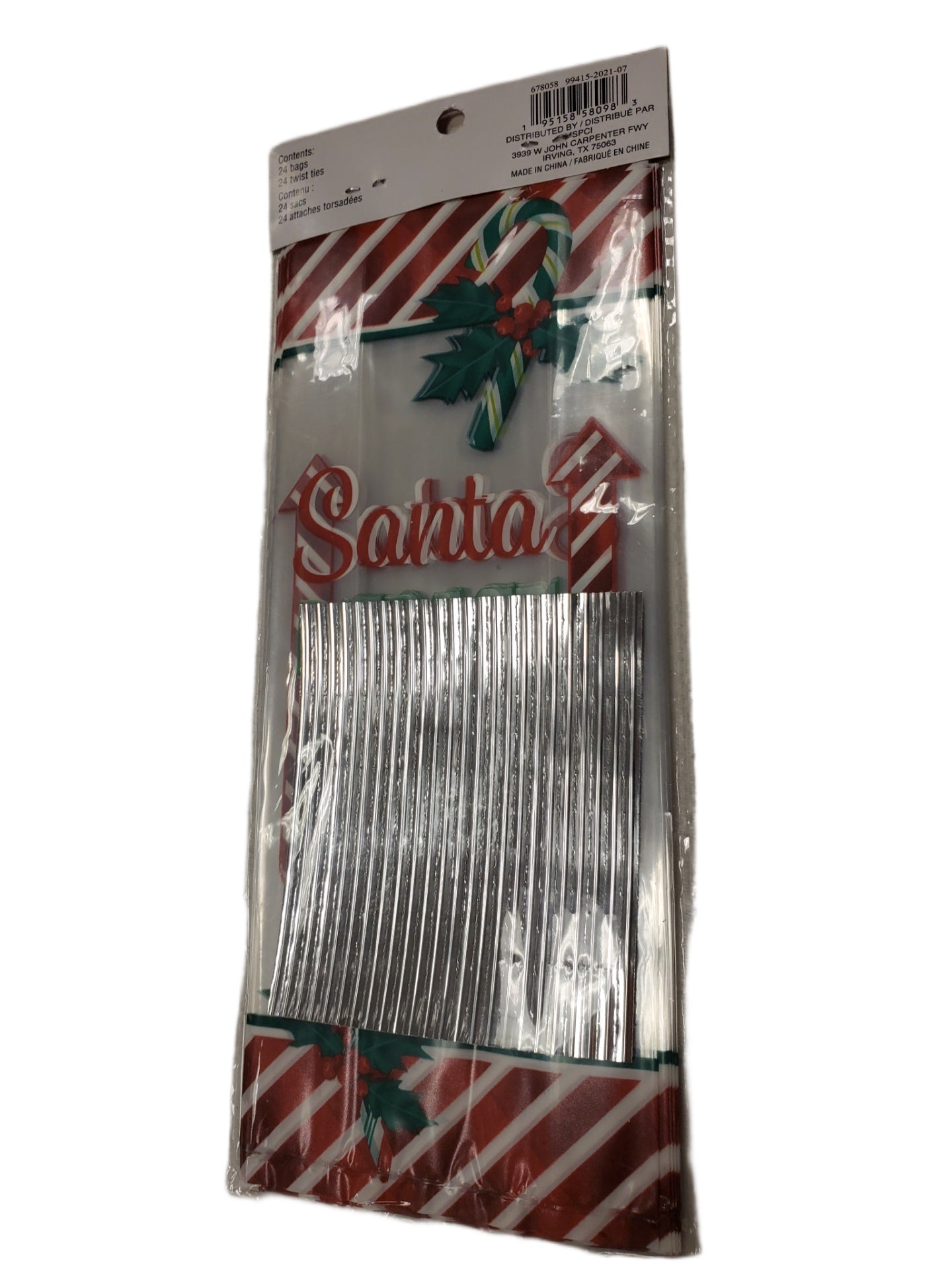 Celebrate It Christmas Treat Bags 24 Sets, Santa Please Fill To Here