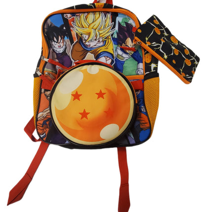 Draconball Z 3-Piece Backpack Set for Kids