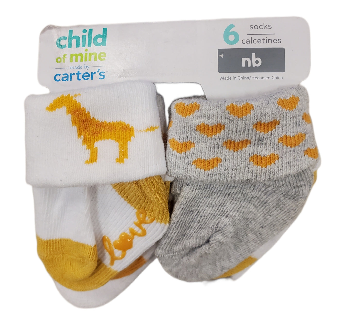 Carters Child Of Mine NB Socks 6-Pair