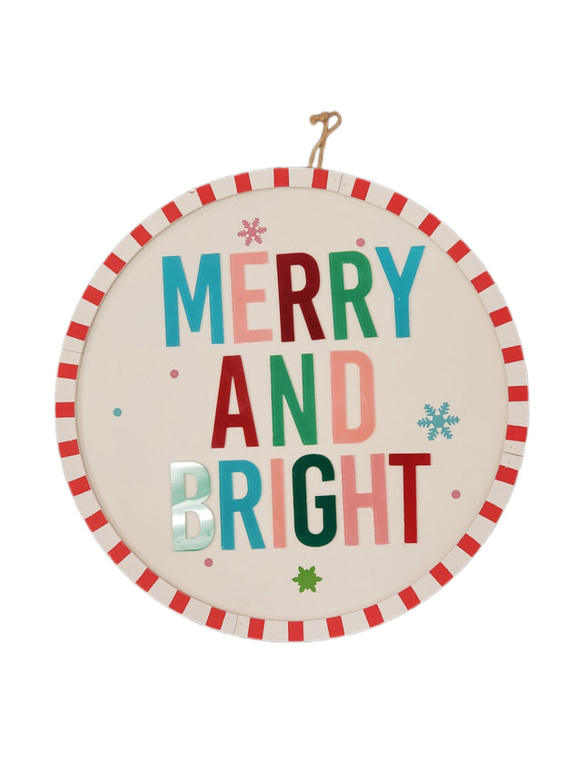 14" Ashland Round Christmas Wall Decor Sign