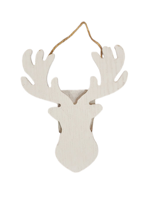 DIY Wood Ornament Moose Shape Primed 5 X 4 in