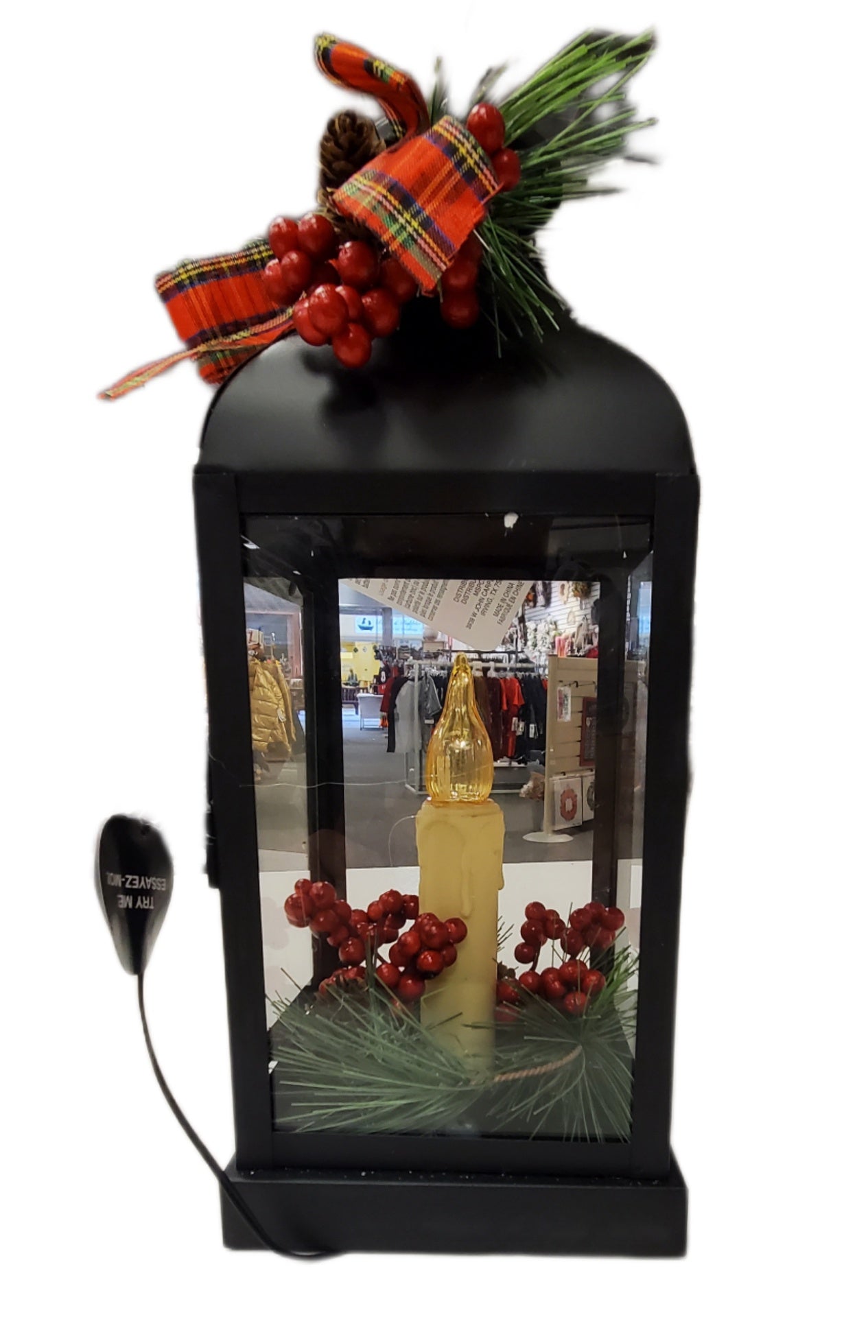 Ashland Designer Premium Light up Christmas Lantern Black