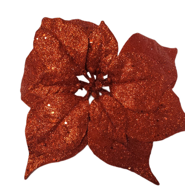 Ashland Clip-On Poinsettia Floral Accent