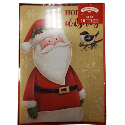 Holiday Time Christmas Cards 18-pc