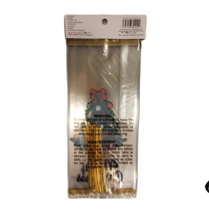 Food Safe Treat Bags with Ties Merry Christmas 24 Sets