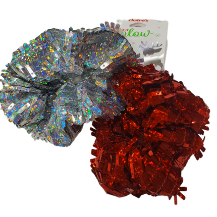 LET IT GLOW CHRISTMAS HAIR SCRUNCHIES 2-pc