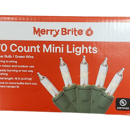 70 Mini White Christmas Lights - 14ft Indoor/Outdoor