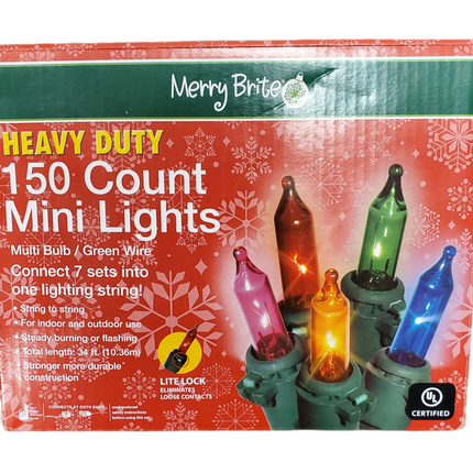 Heavy Duty Christmas Lights - 34 ft, 150 Mini Lights