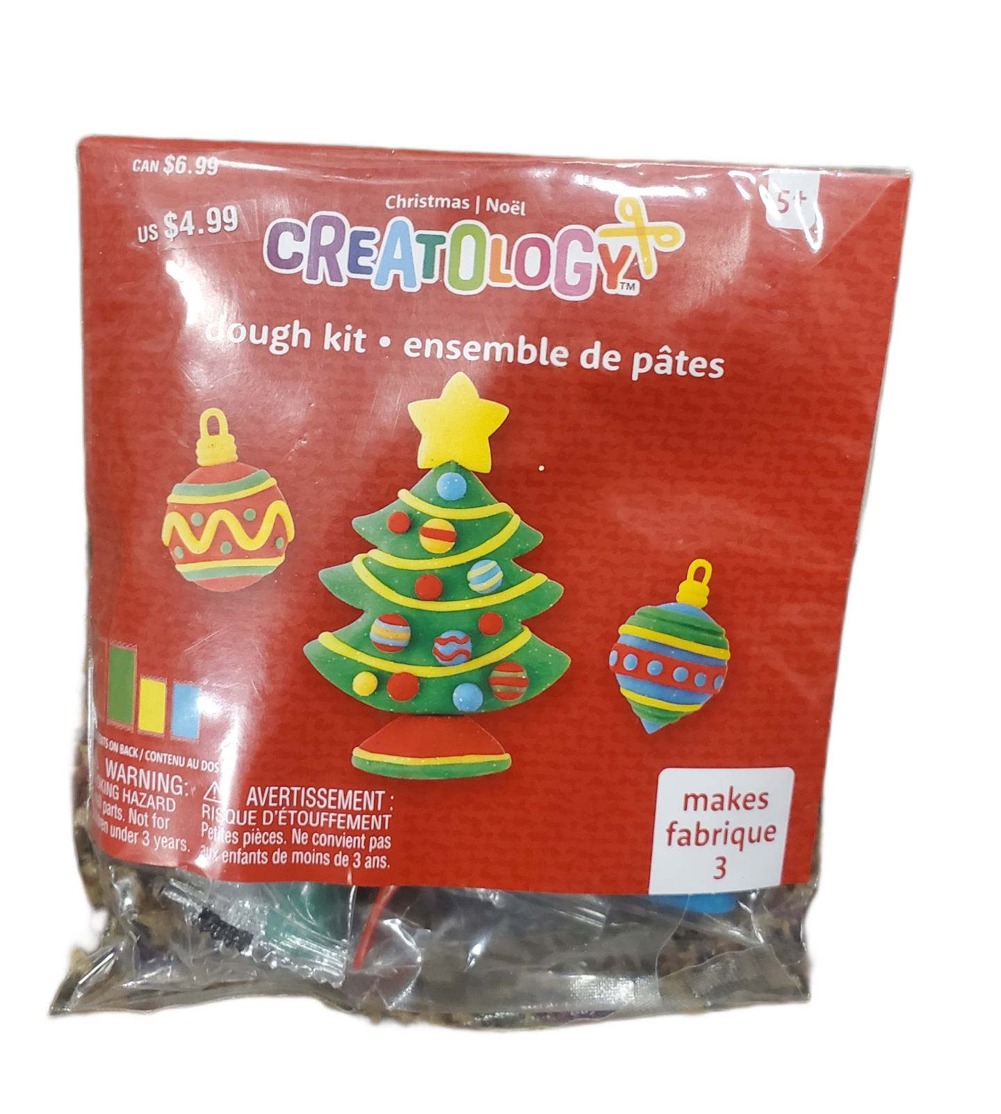 CREATOLOGY CHRISTMAS DOUGH KIT MAKES 3