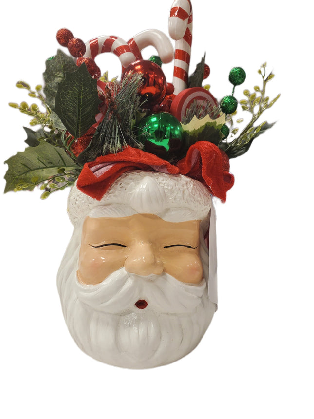 Ashland Floral Tabletop Santa - Premium Home Decor