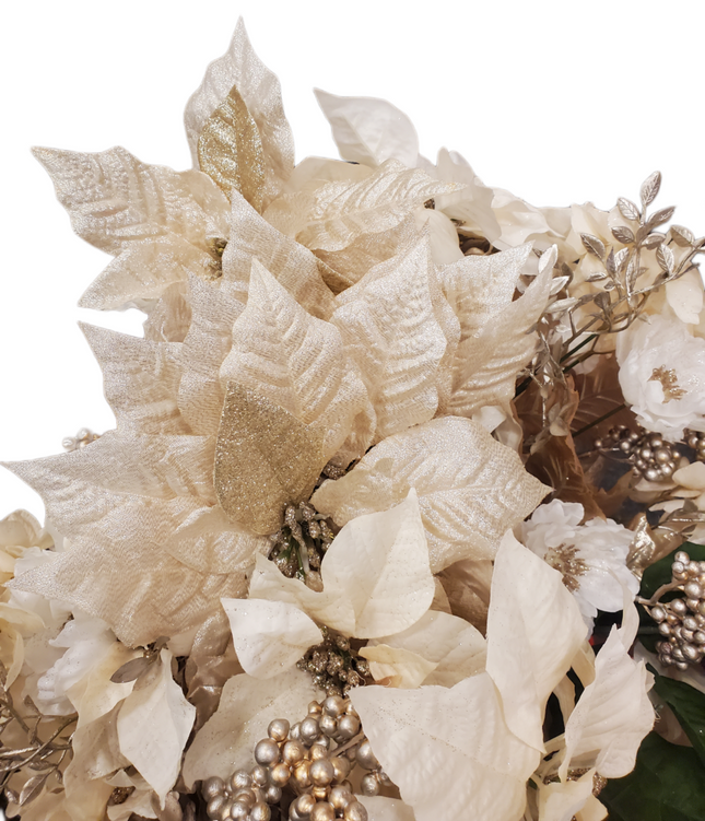 Champagne Poinsettia Bunch - Ashland Crafts