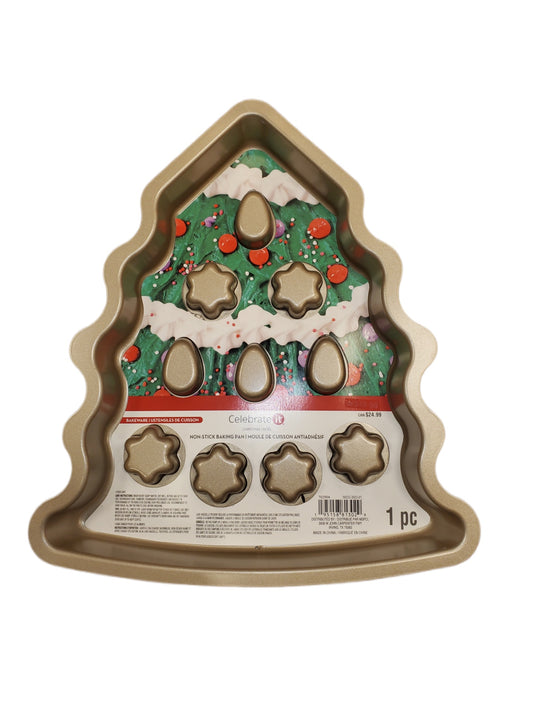 CELEBRATE IT CHRISTMAS BAKEWARE NON-STICK BACKING PAN TREE