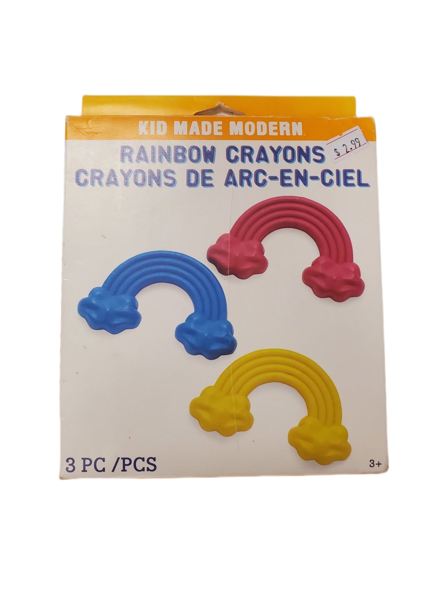 RAINBOW CRAYONS 3-pc  NON TOXIC for Humans