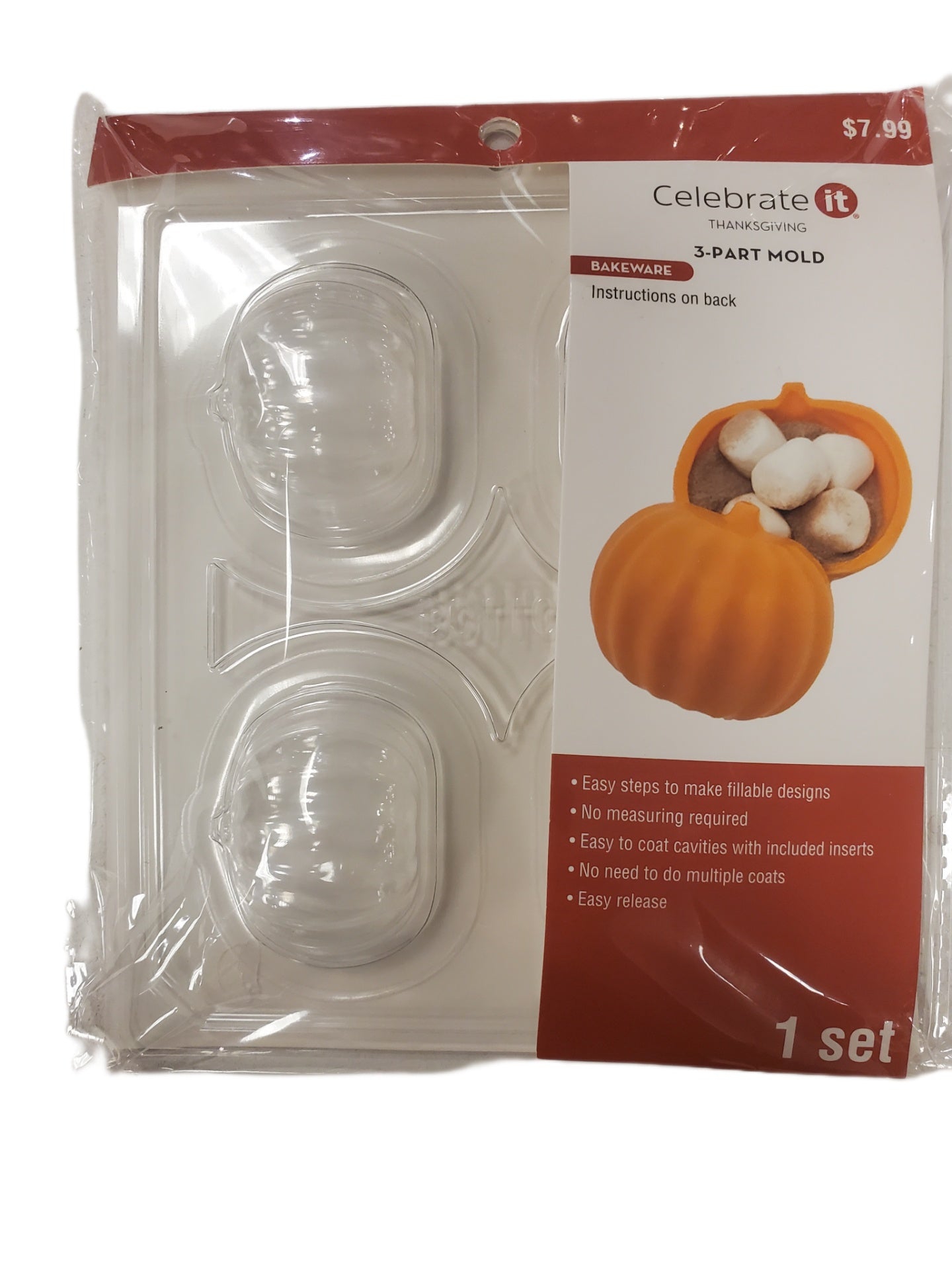 CELEBRATE IT THANKSGIVING 3-PART MOLD BAKEWARE 1 SET