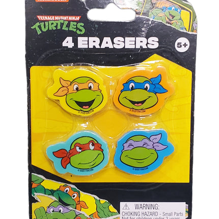NICKELODEON TEENAGE MUTANT NINJA TURTLES ERASERS 4-pc