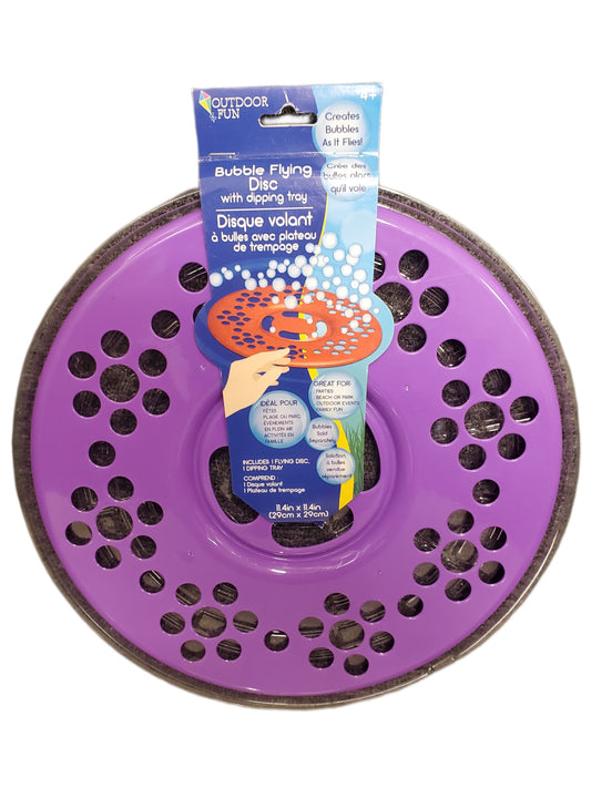 BUBBLE FLYING DISK WITH DIPPING TRAY 11.4 in