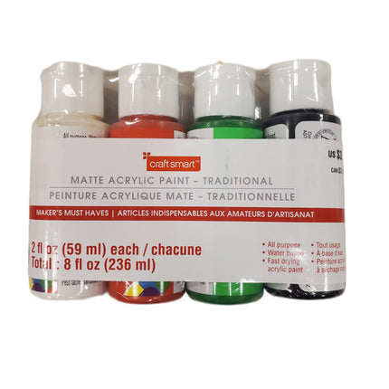 Craft Smart Christmas Acrylic Paint, 4x2oz Bottles