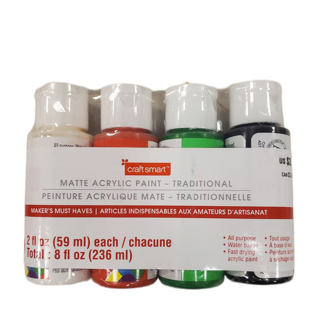 Craft Smart Christmas Acrylic Paint, 4x2oz Bottles