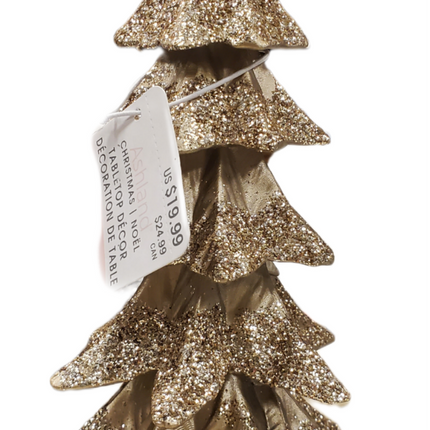 Glittering Gold Christmas Tree Tabletop Decor