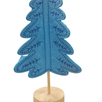 Blue Felt Tabletop Christmas Tree 9.5"x6"