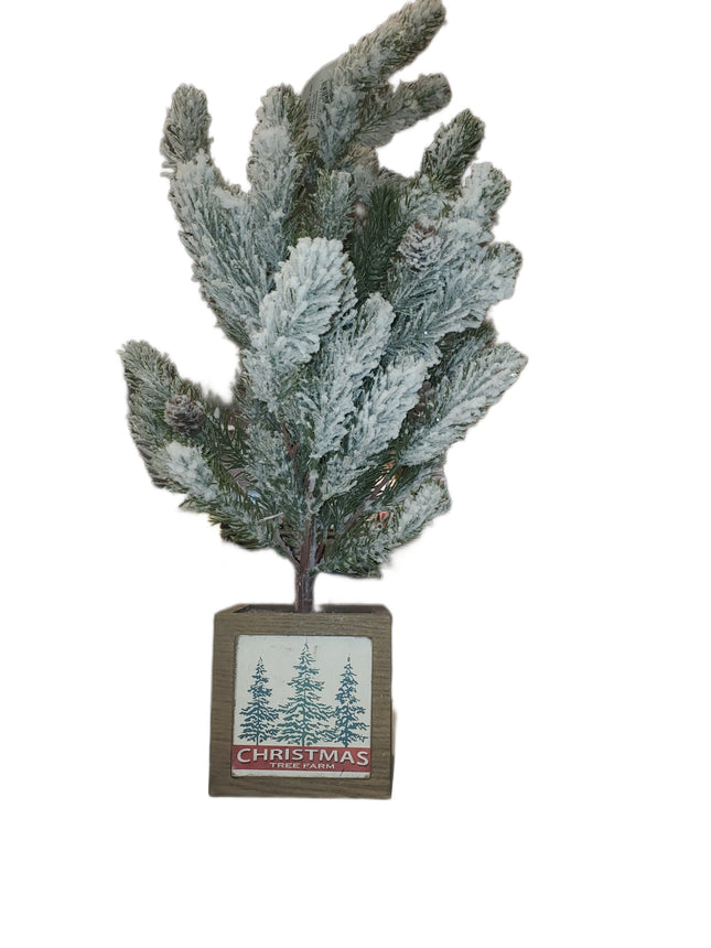 24" Flocked Ashland Accent Christmas Tree