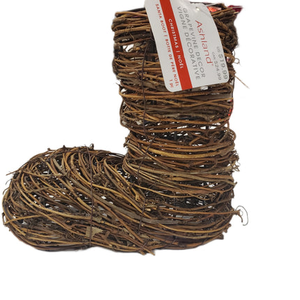 Ashland Grapevine Santa Boot Decor