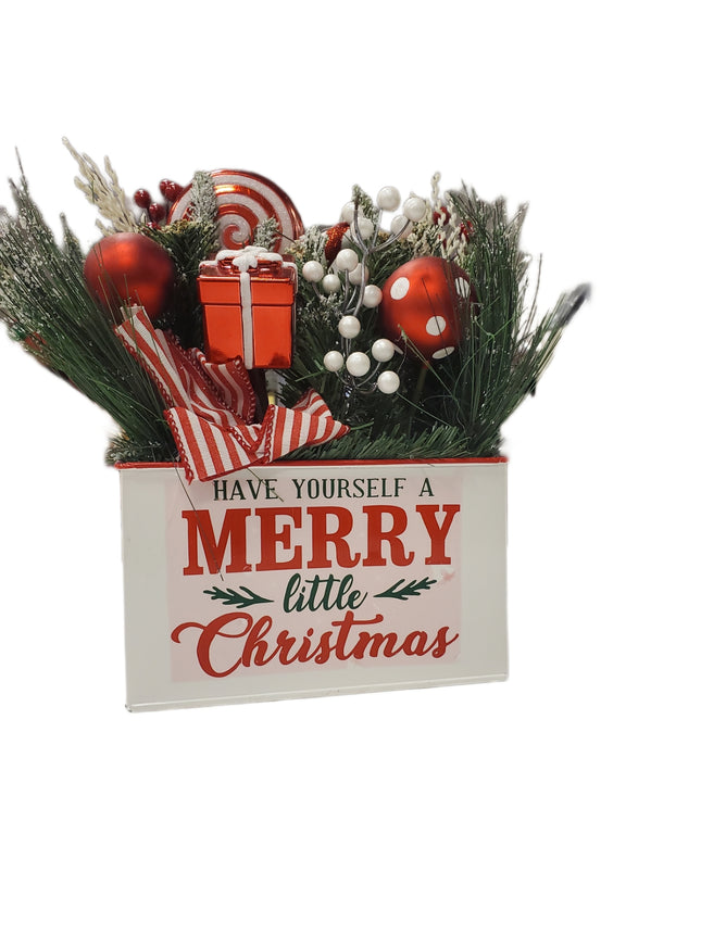 Ashland Floral Painted Tin Container 8.25"x5.5"