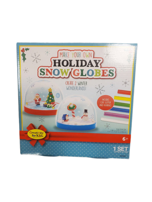 CREATIVITY FOR KIDS CHRISTMAS HOLIDAY SNOW GLOBES DIY