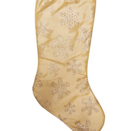 Holiday Time Glitter Snowflakes - Christmas Stocking - 20"