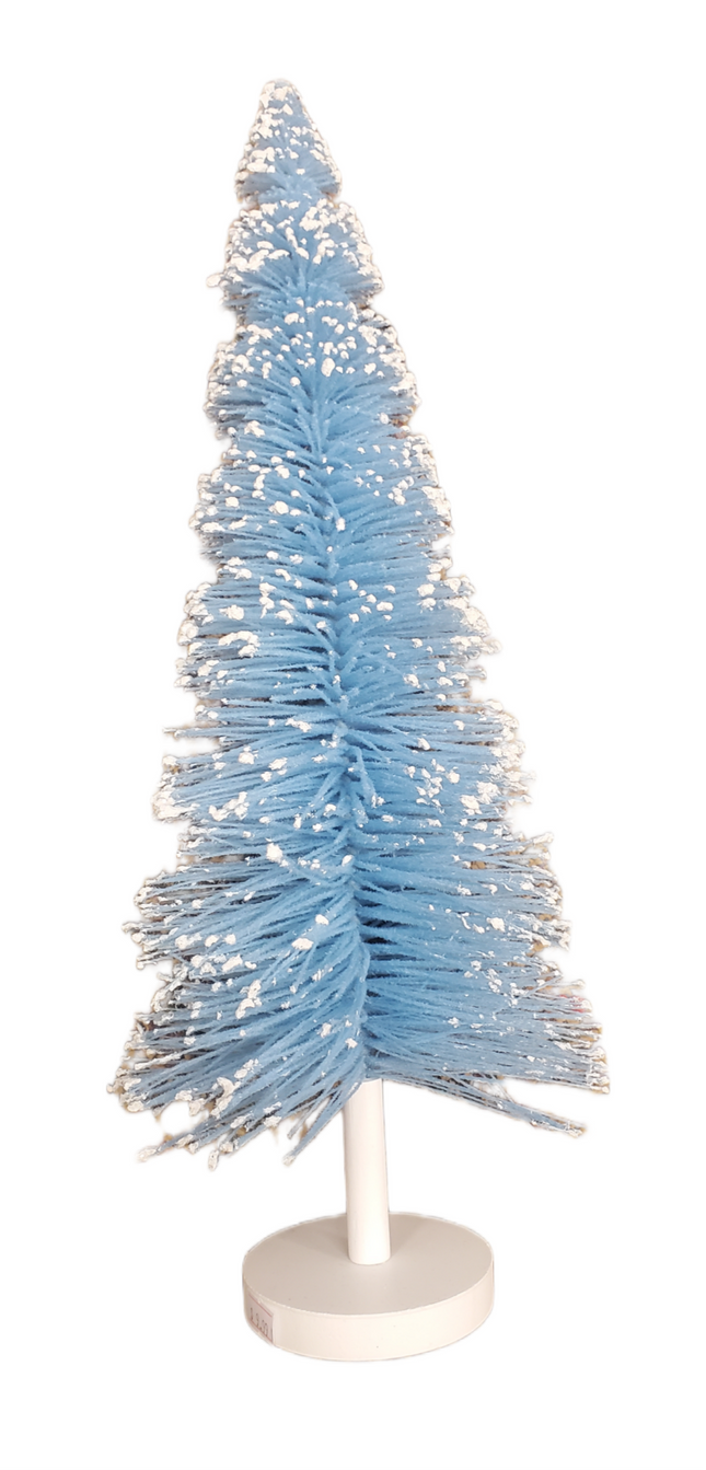18" Flocked Bottle Brush Christmas Tree Blue - Ashland
