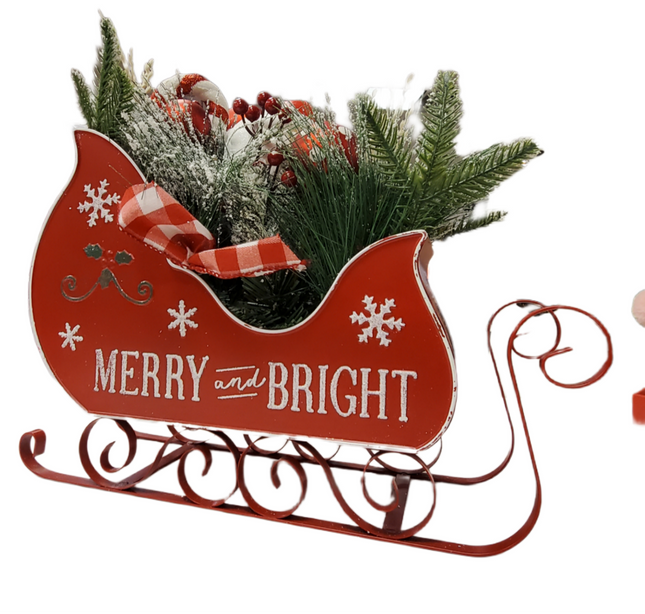 Ashland Floral Large Sleigh Tabletop Decor