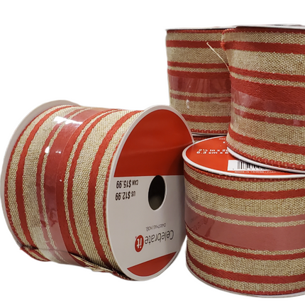 Wired Ribbon 2-1/2 inches x 20ft Celebrate It Christmas
