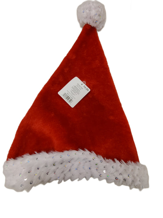 MERRY & BRITE SANTA HAT ADULT SIZE