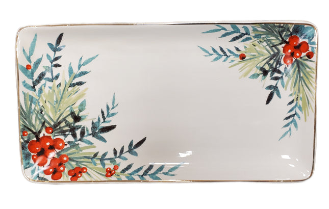 Celebrate It Christmas Dolomite Party Platter 14x8