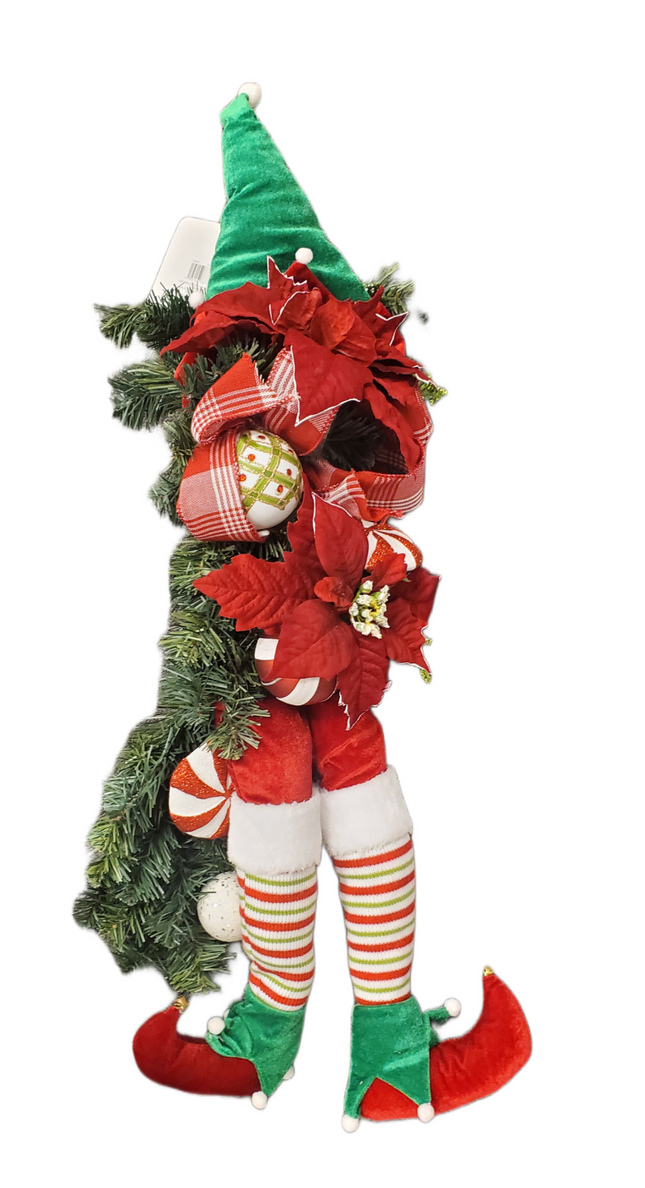 Believe Elf Wreath - Red & Green Indoor Decor 22"
