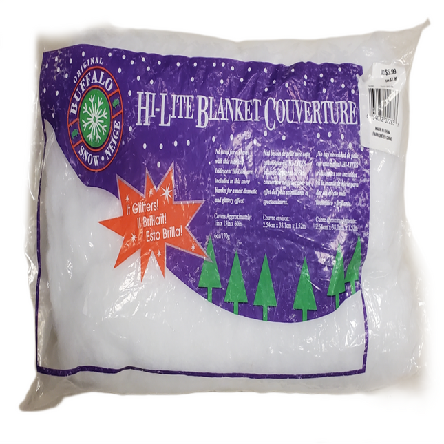 Buffalo Snow Blanket for Home Decor, 15x60 in
